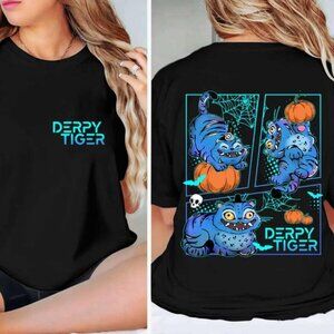 Demon Hunter Tiger Shirt, Derpy The Tiger And Bird Demon Hunter Tiger Shirt 96